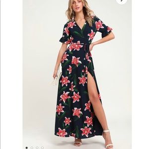Lulu’s Stargazer Lily Navy Dress